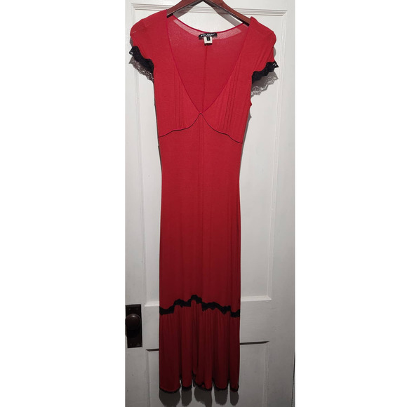 Betsey Johnson Dresses & Skirts - Unique Vintage Betsey Johnson Sample Sale Red Dress Lace Detail sz Small